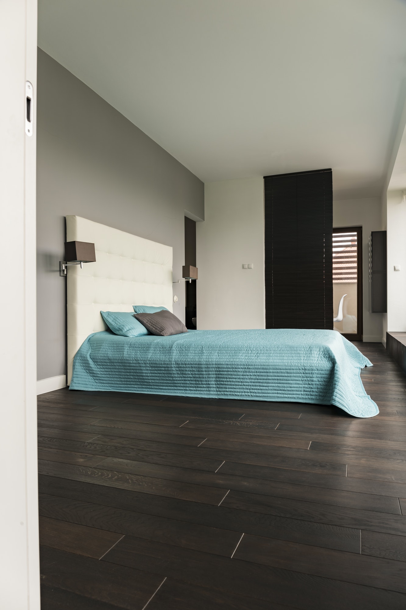 Bedroom With Hardwood Floor